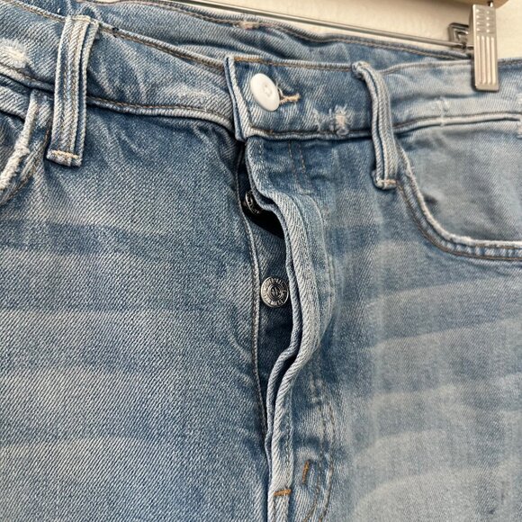 MOTHER The Patchwork Tomcat Ankle Raw Hem New Hobbies Blue 28 - Picture 3 of 16